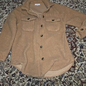 Peach Love California Tan Fleece Jacket